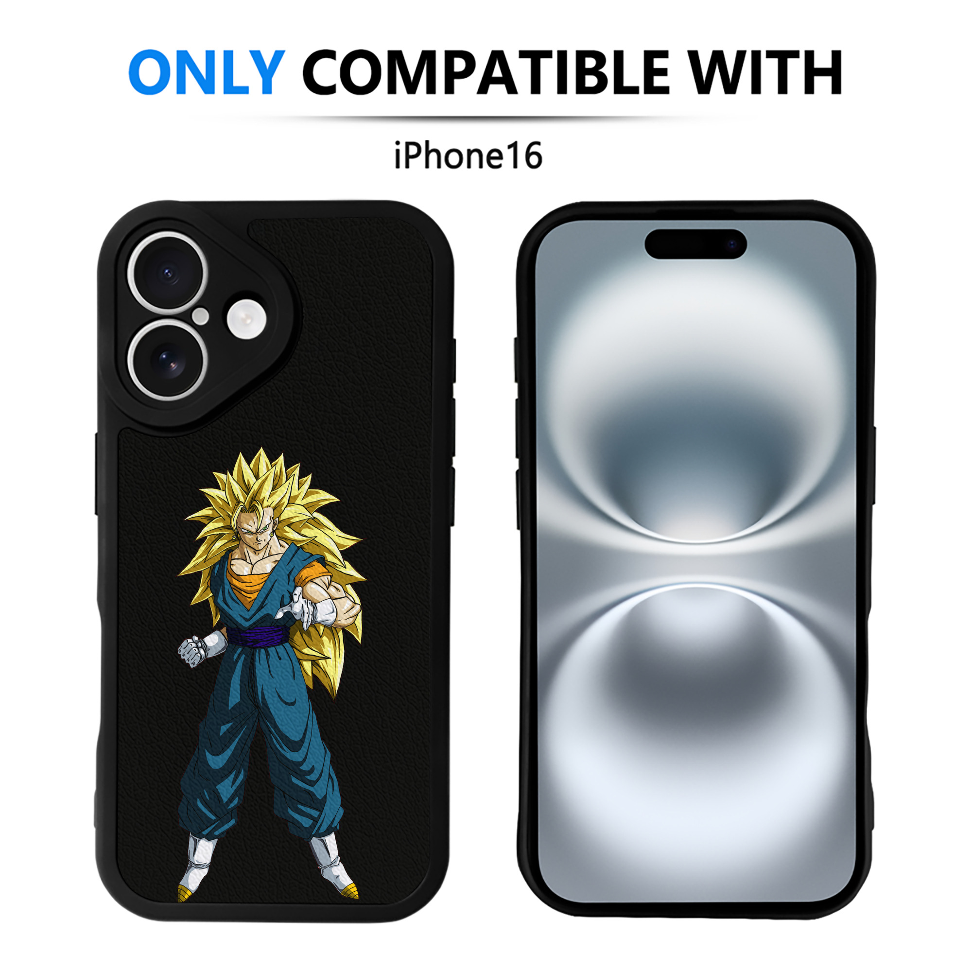 （画像用） ドラゴンボール ベジット DRAGON BALL Vegetto 【iPhone 16シリーズ対応】シリコンスマホケース（レザー調） 材質：シリコン